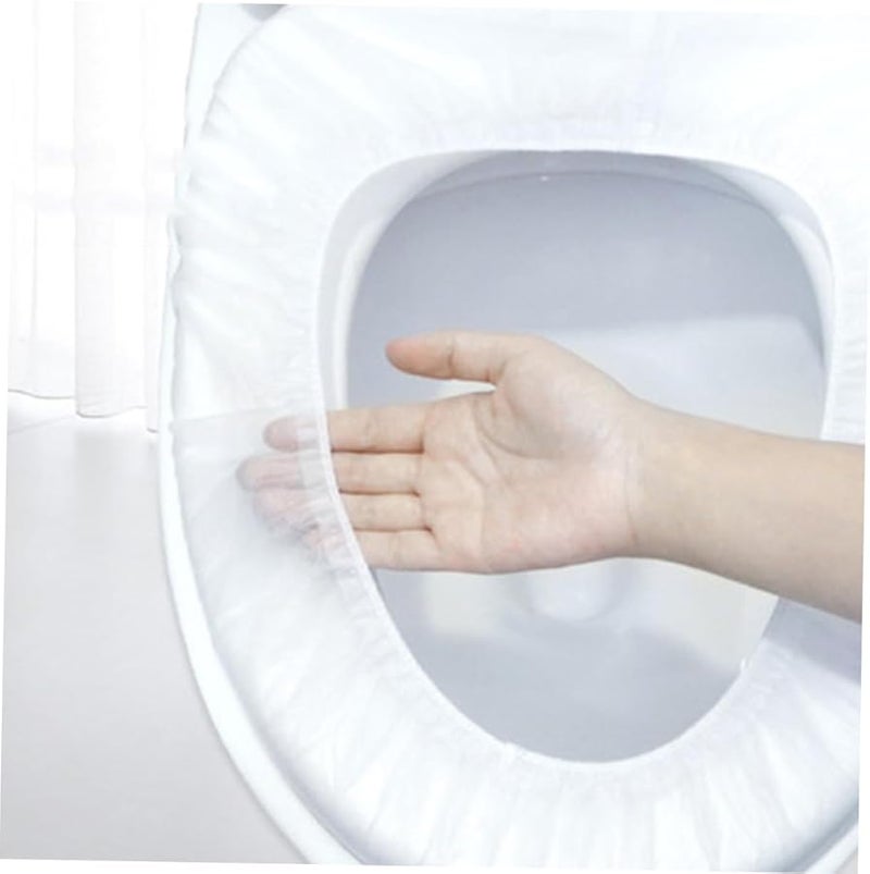 كابيلوك 50 قطعة غطاء مقعد مرحاض قابل للتصرف من القماش غير المنسوج للسفر والمنزل والفندق - Image 3